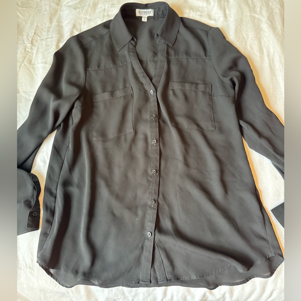 Express Charcoal Button Down Shirt